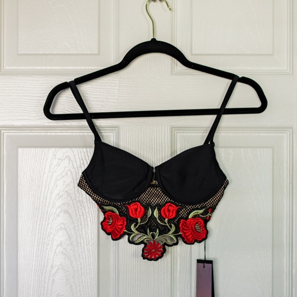 🌹Jaded London/Nasty Gal Rose Garden Swim Top 🌹 - Picture 2 of 6